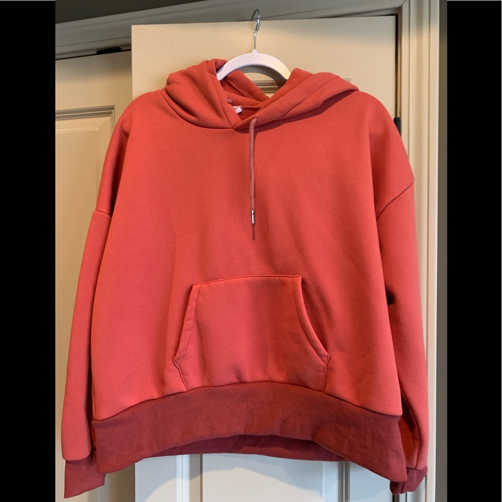 EUC, pink, cropped hoodie.